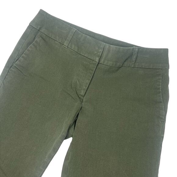 Loft Olive Curvy Skinny Flat Front Vintage Inspired Tapered Ankle Pants Size 6 - Picture 2 of 9